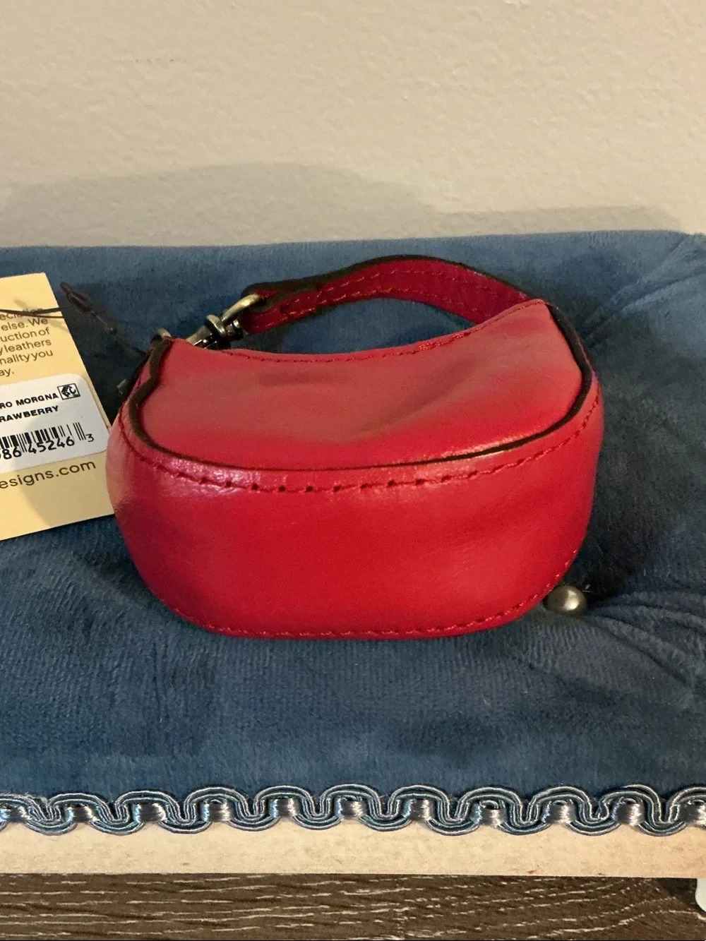Patricia Nash Micro Morgna NWT Keychain Bag Charm Pouch Red 3.25x2.25x1.5 Heart
